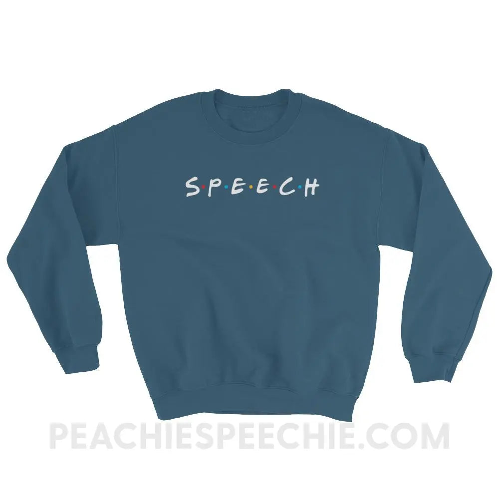 Friends Speech Classic Sweatshirt - Indigo Blue / S Hoodies & Sweatshirts peachiespeechie.com