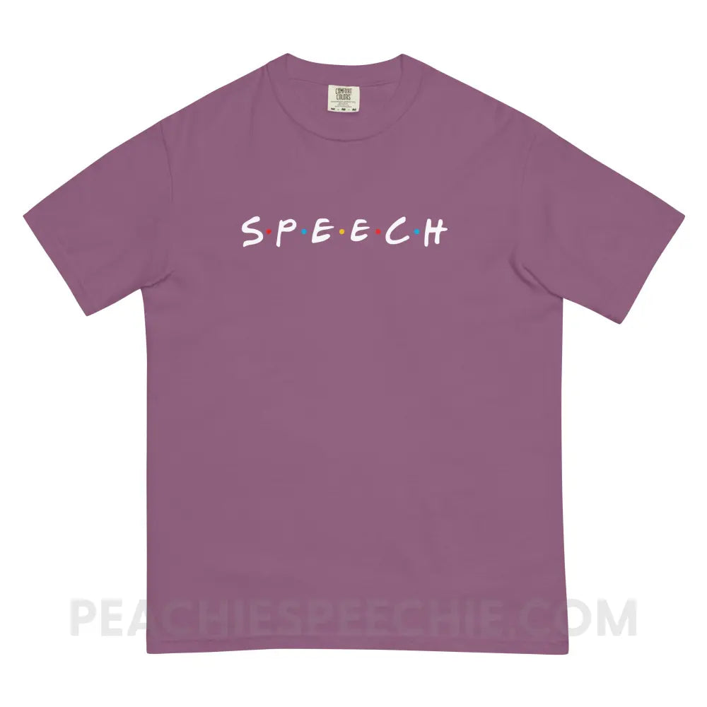 Friends Speech Comfort Colors Tee - Berry / S - peachiespeechie.com