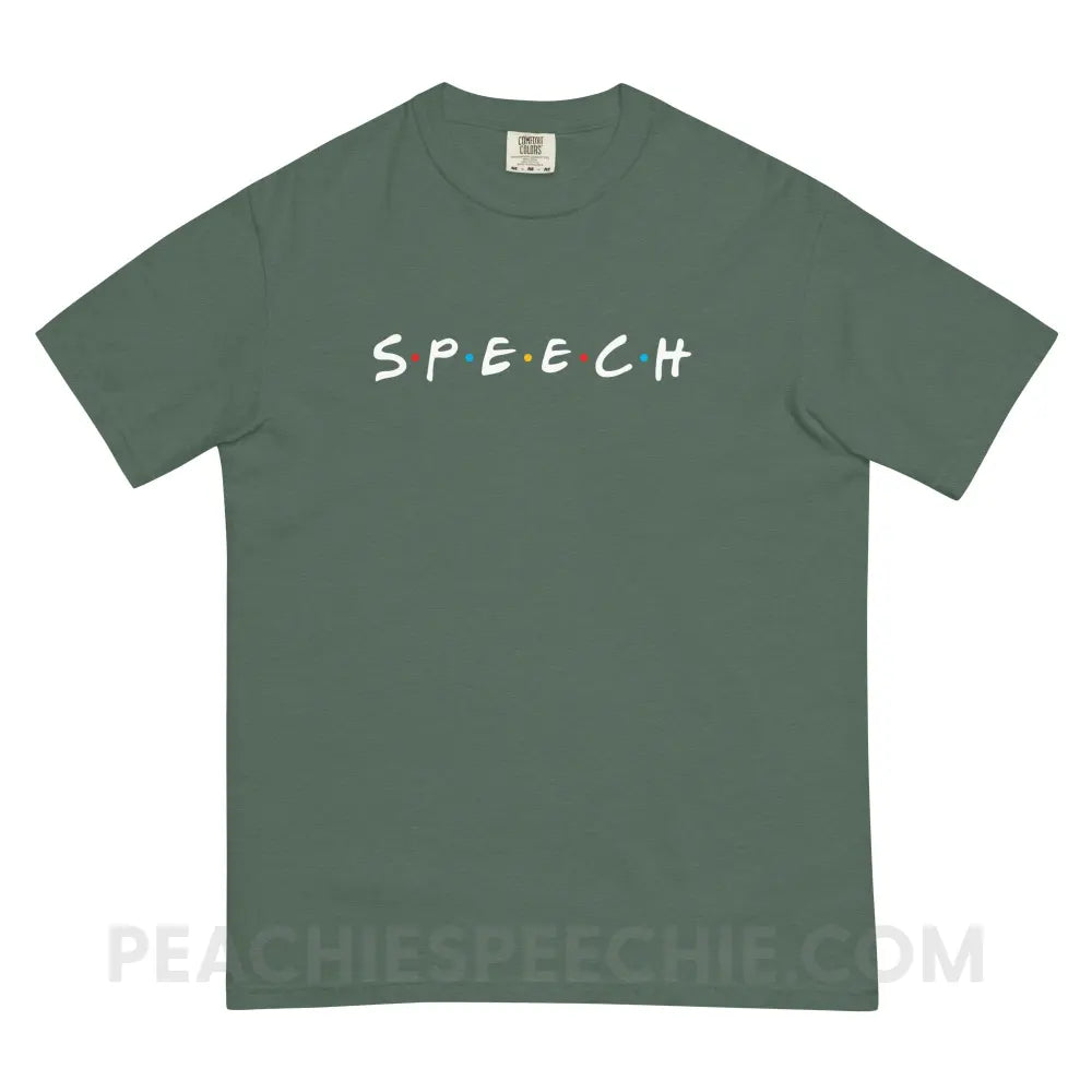 Friends Speech Comfort Colors Tee - Blue Spruce / S - peachiespeechie.com