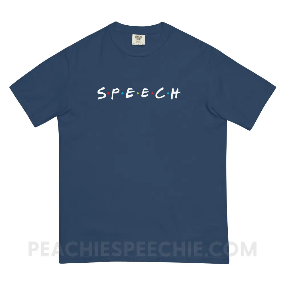 Friends Speech Comfort Colors Tee - True Navy / S - peachiespeechie.com