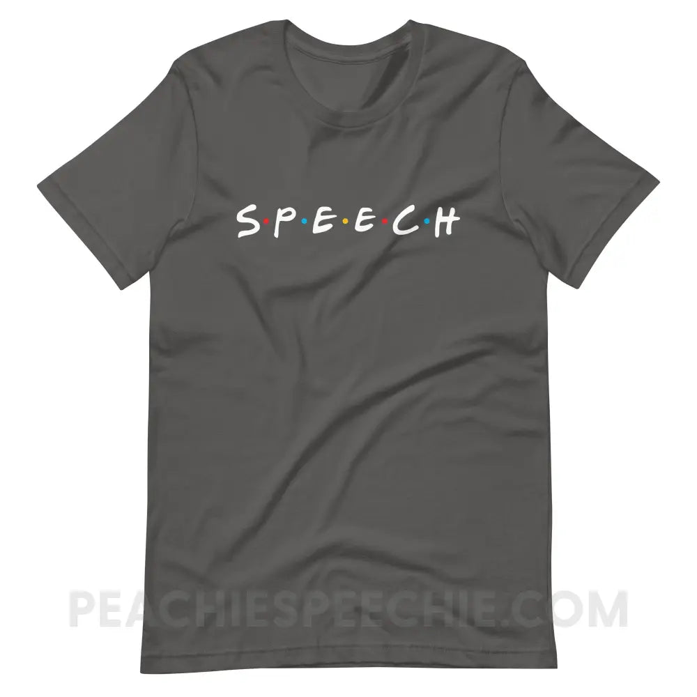Friends Speech Premium Soft Tee - Asphalt / S T - Shirts & Tops peachiespeechie.com