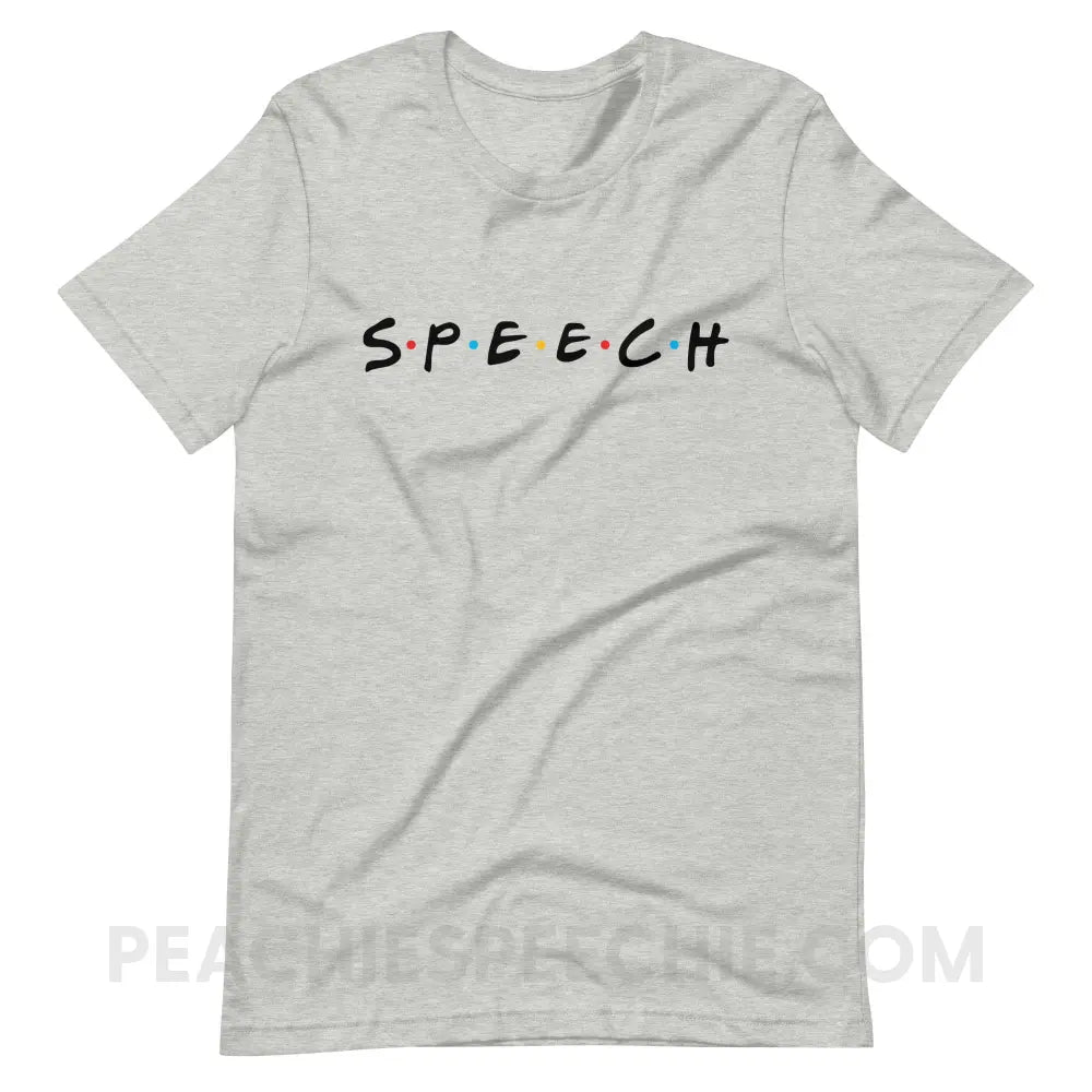 Friends Speech Premium Soft Tee - Athletic Heather / S T - Shirts & Tops peachiespeechie.com