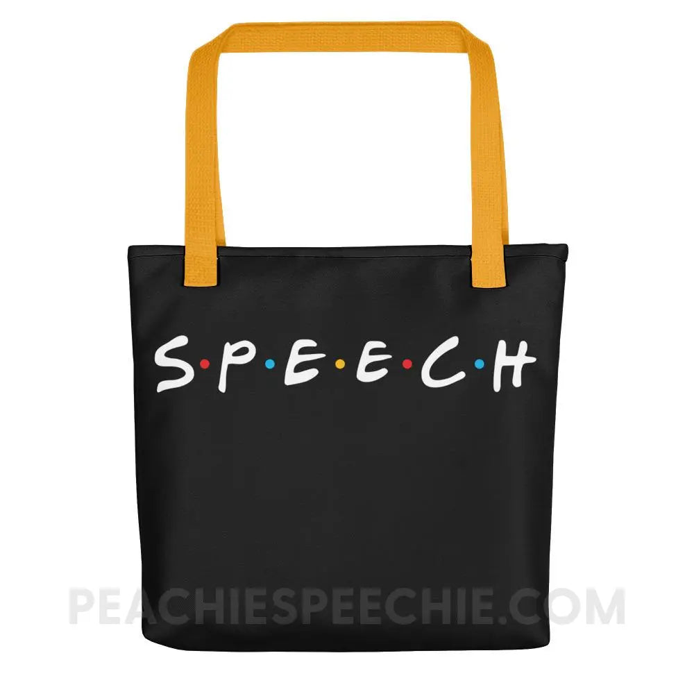Friends Speech Tote Bag - Yellow - Bags peachiespeechie.com