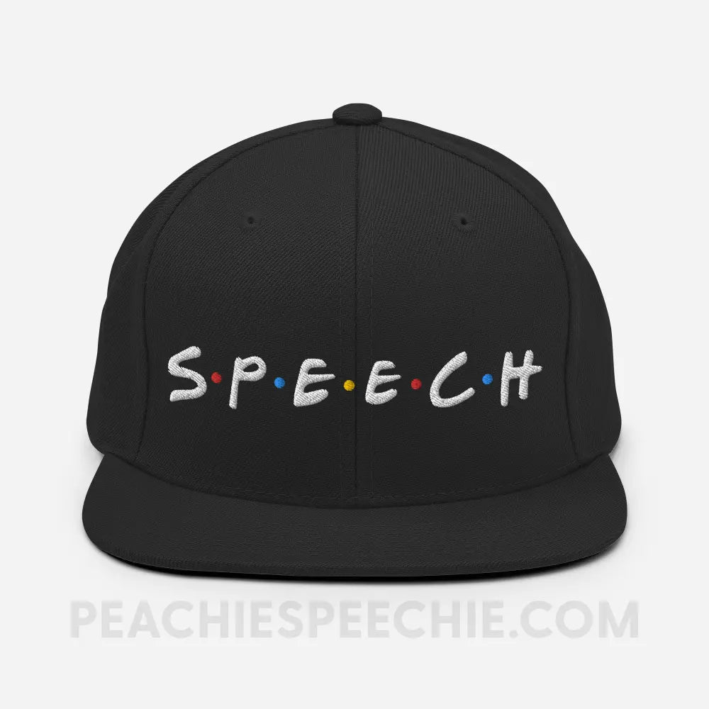 Friends Speech Wool Blend Ball Cap - Black - Hats peachiespeechie.com