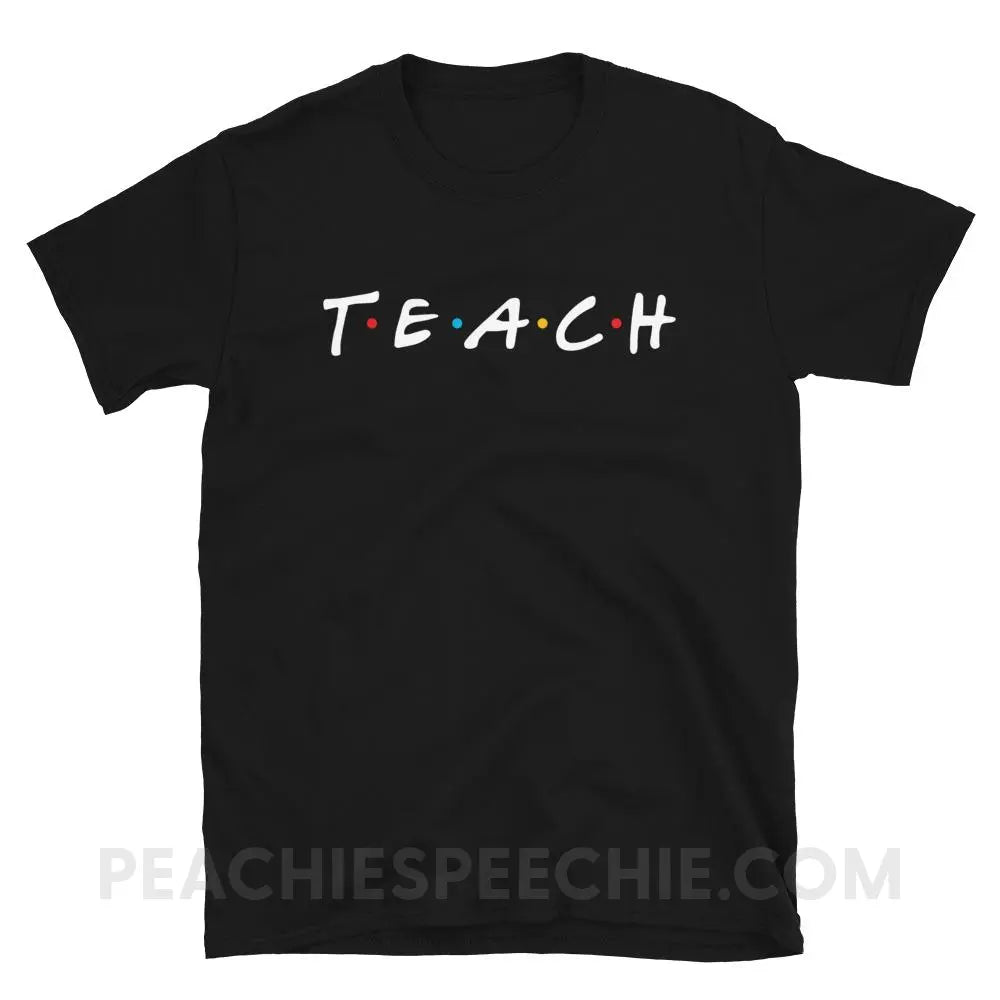 Friends Teach Classic Tee - Black / S - T-Shirts & Tops peachiespeechie.com