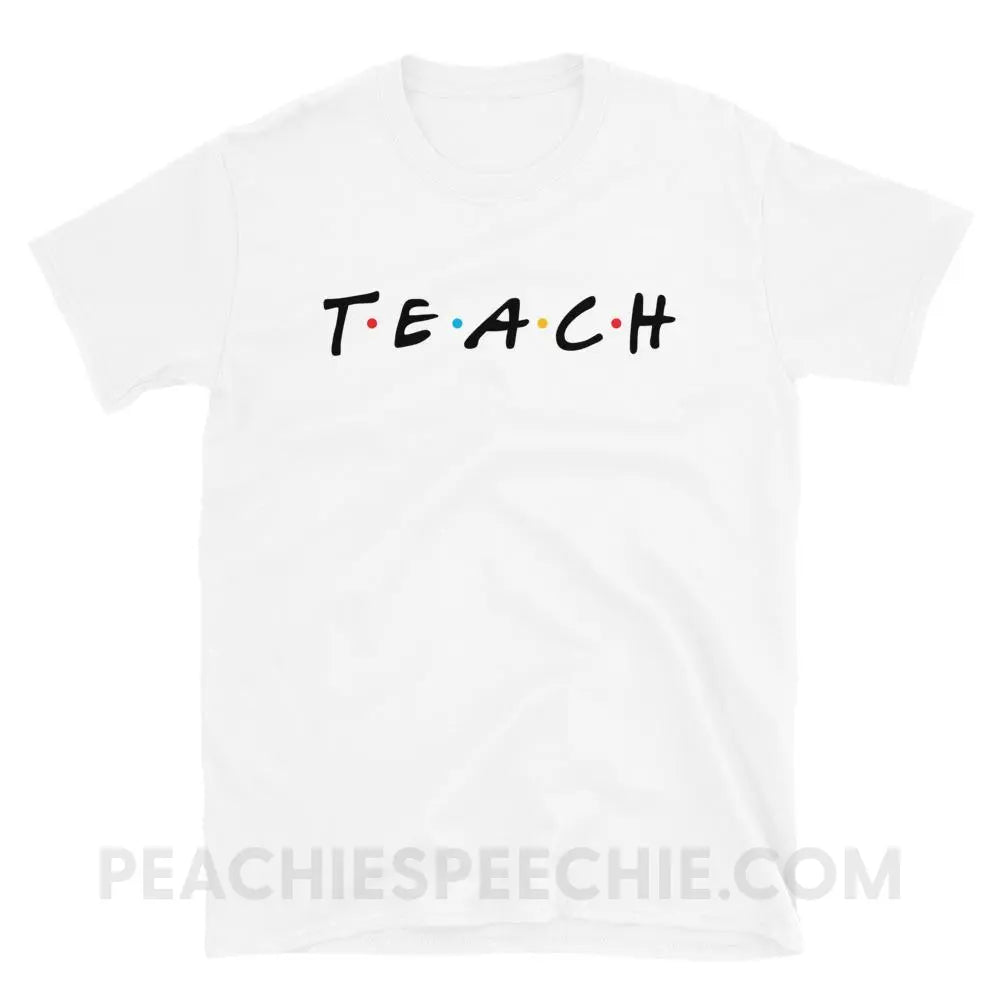 Friends Teach Classic Tee - White / S - T-Shirts & Tops peachiespeechie.com
