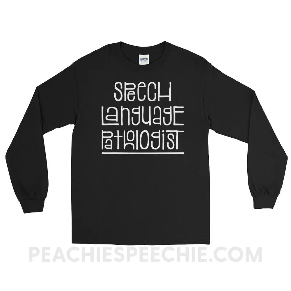 Fun Type SLP Long Sleeve Tee - Black / S - T-Shirts & Tops peachiespeechie.com