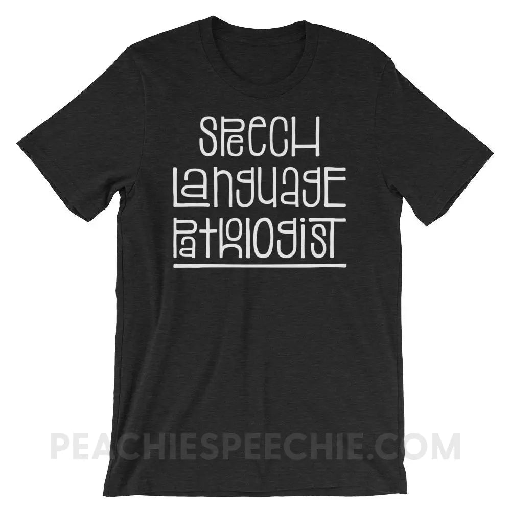 Fun Type SLP Premium Soft Tee - Black Heather / XS - T-Shirts & Tops peachiespeechie.com