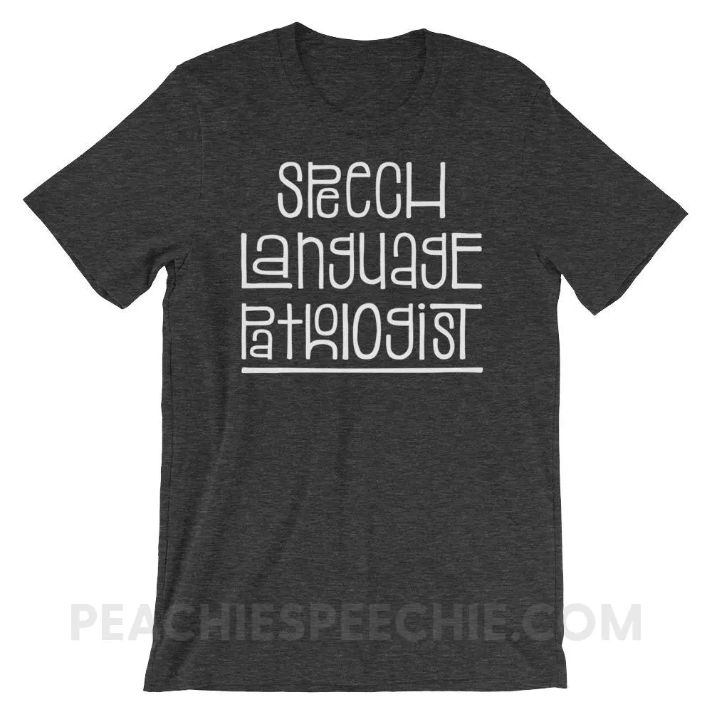 Fun Type SLP Premium Soft Tee - Dark Grey Heather / XS - T-Shirts & Tops peachiespeechie.com