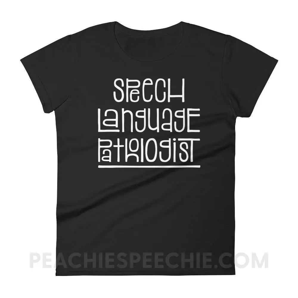 Fun Type SLP Women’s Trendy Tee - Black / S T-Shirts & Tops peachiespeechie.com