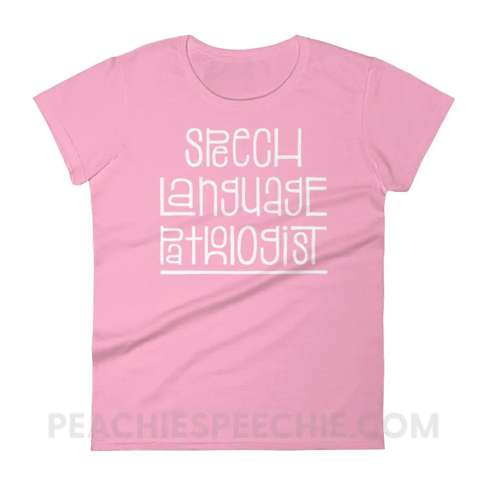 Fun Type SLP Women’s Trendy Tee - CharityPink / S T-Shirts & Tops peachiespeechie.com
