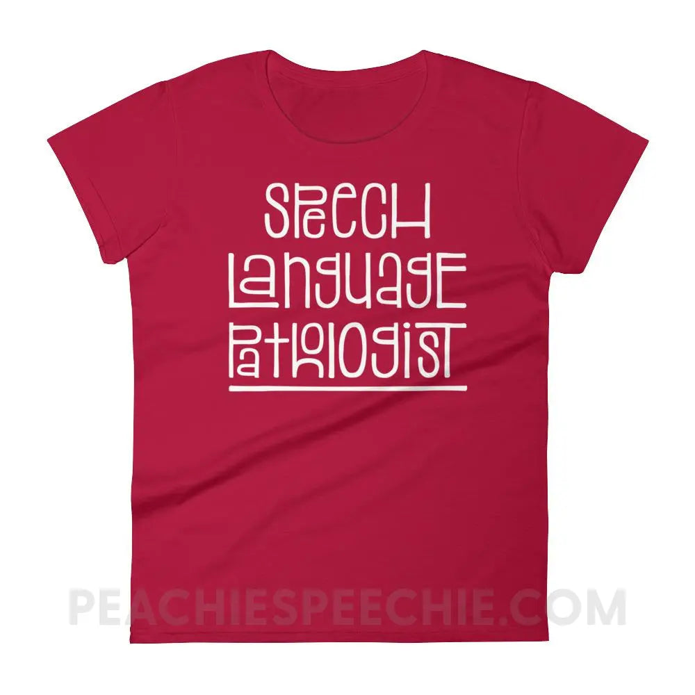Fun Type SLP Women’s Trendy Tee - Red / S T-Shirts & Tops peachiespeechie.com