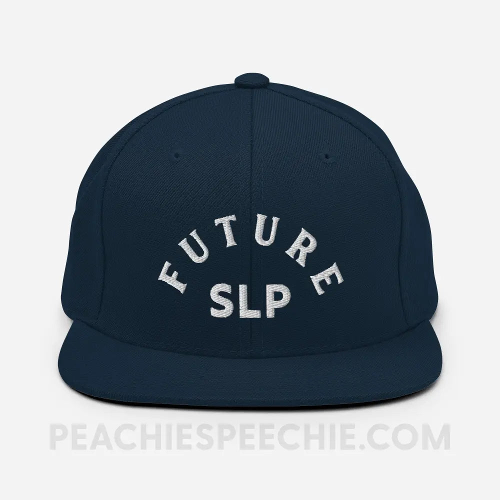 Future Speech-Language Pathologist Wool Bend Ball Cap - Dark Navy - peachiespeechie.com