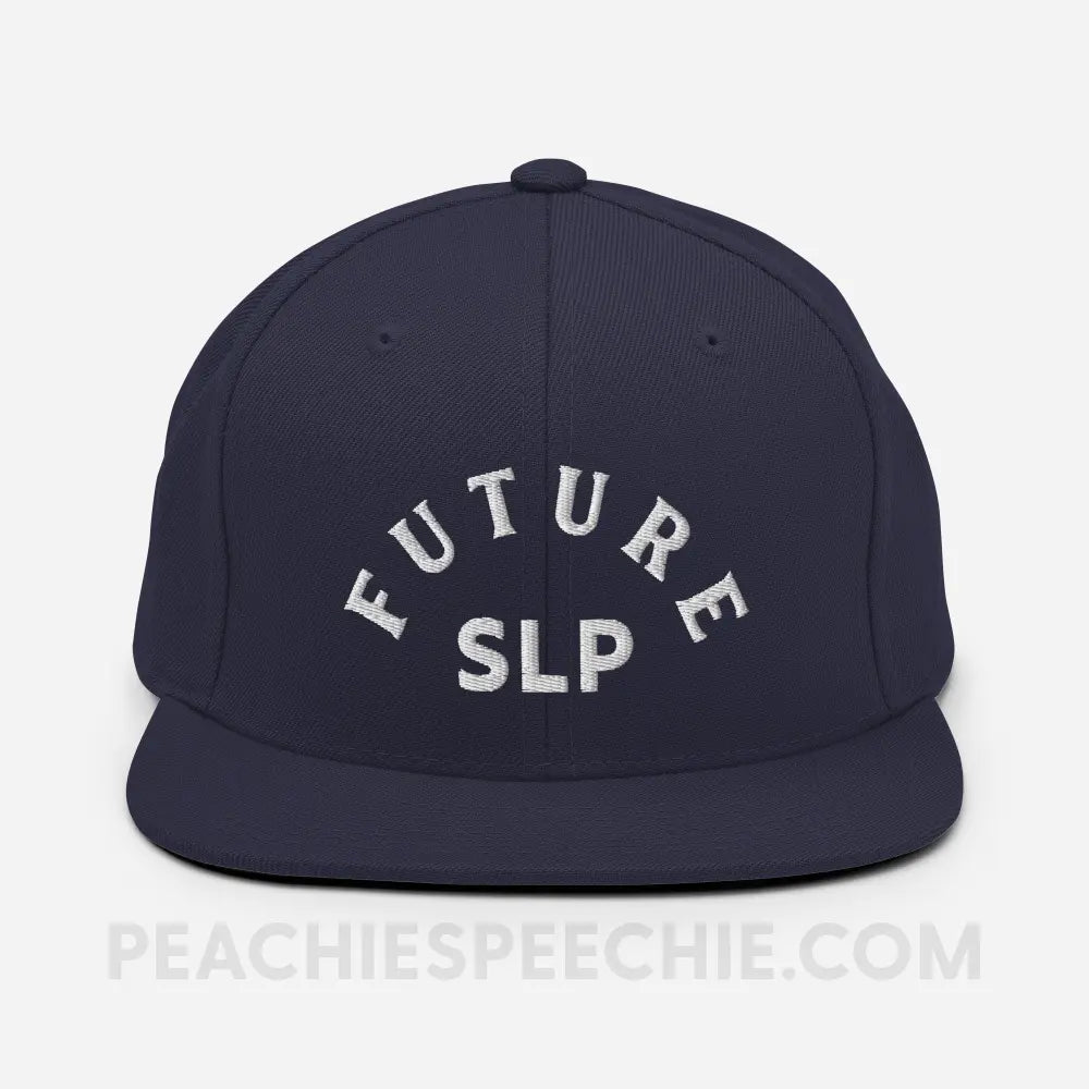 Future Speech-Language Pathologist Wool Bend Ball Cap - Navy - peachiespeechie.com