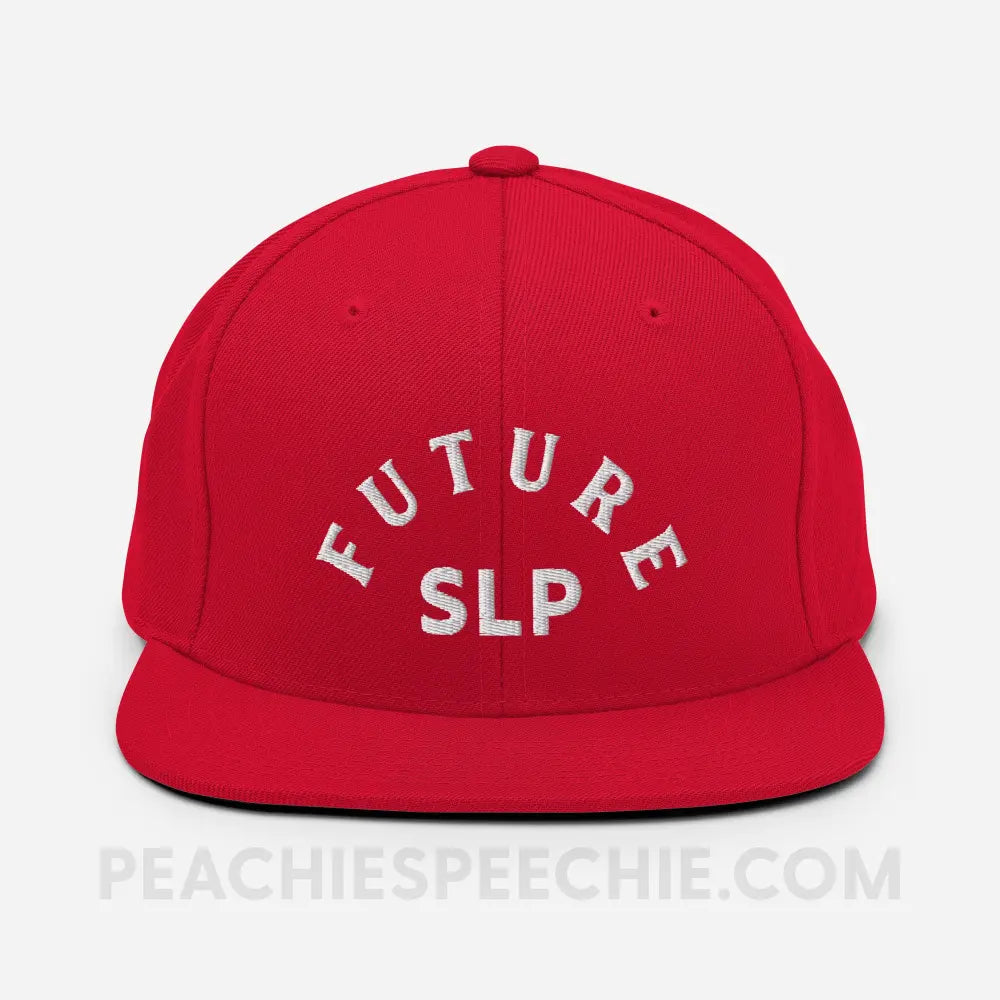 Future Speech-Language Pathologist Wool Bend Ball Cap - Red - peachiespeechie.com