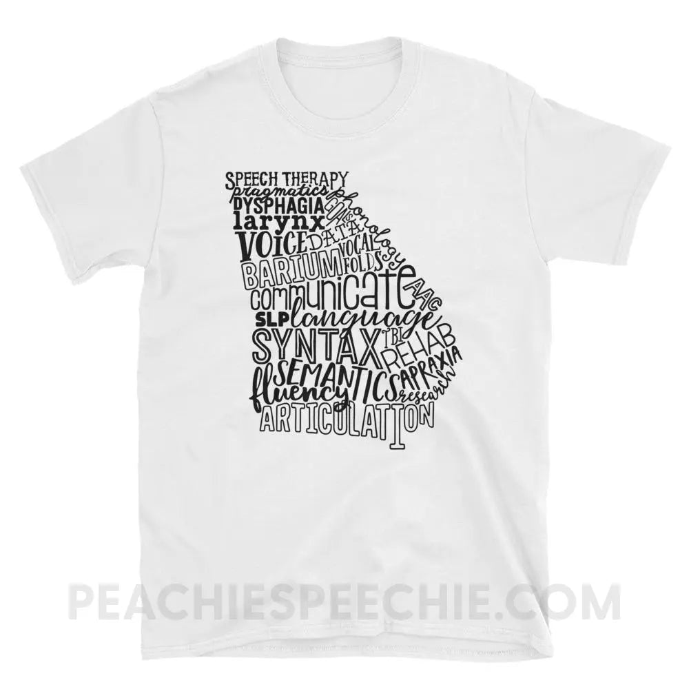Georgia SLP Classic Tee - White / S - T-Shirts & Tops peachiespeechie.com