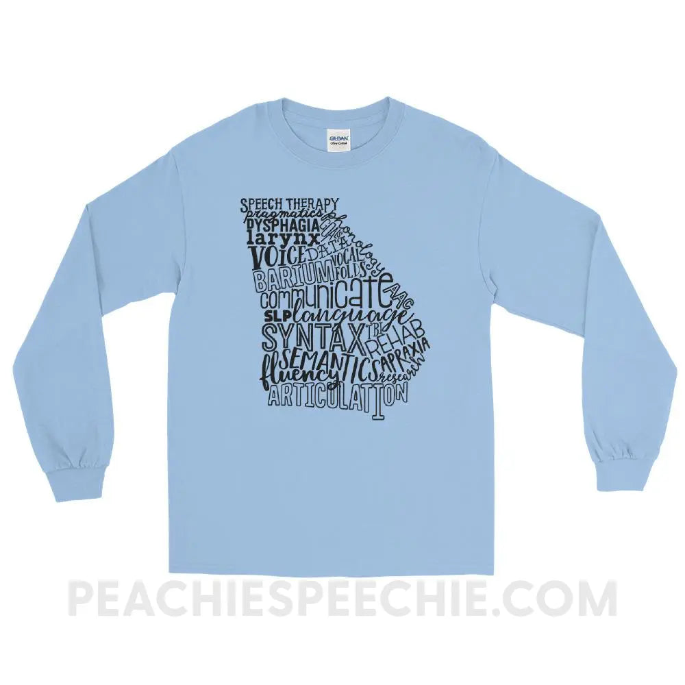 Georgia SLP Long Sleeve Tee - Light Blue / S - T-Shirts & Tops peachiespeechie.com