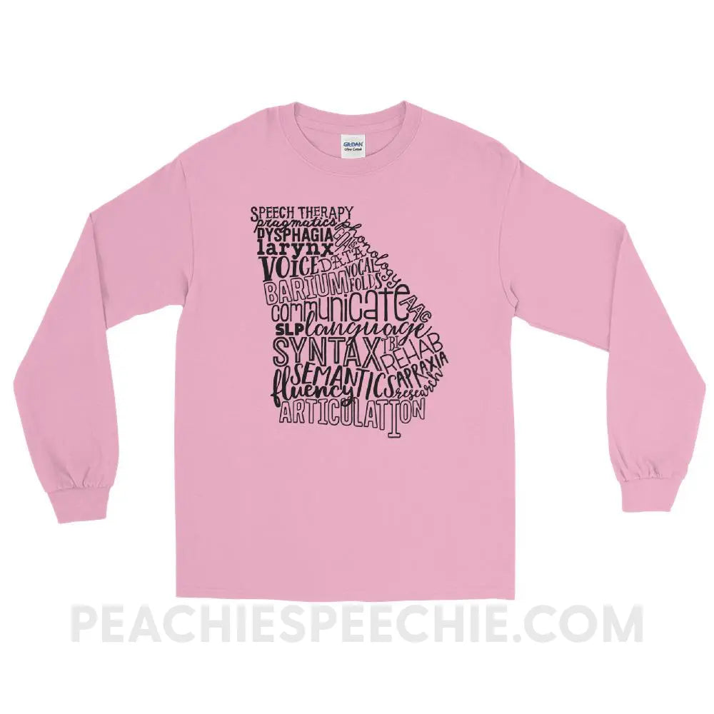Georgia SLP Long Sleeve Tee - Light Pink / S - T-Shirts & Tops peachiespeechie.com