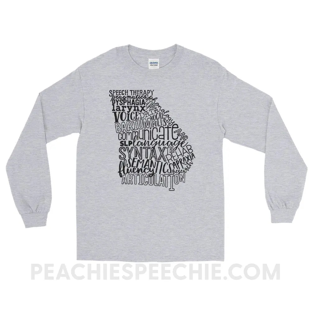 Georgia SLP Long Sleeve Tee - Sport Grey / S - T-Shirts & Tops peachiespeechie.com
