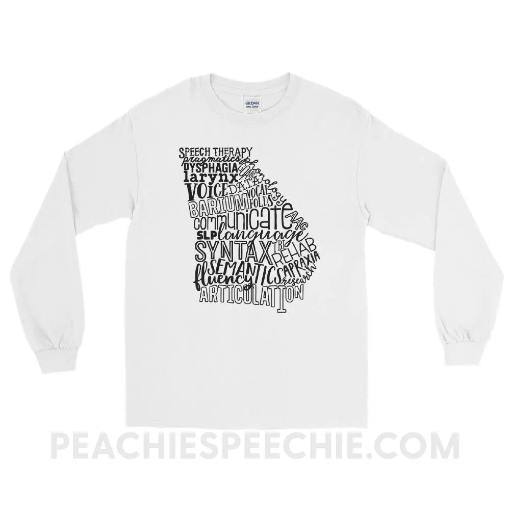 Georgia SLP Long Sleeve Tee - White / S - T-Shirts & Tops peachiespeechie.com