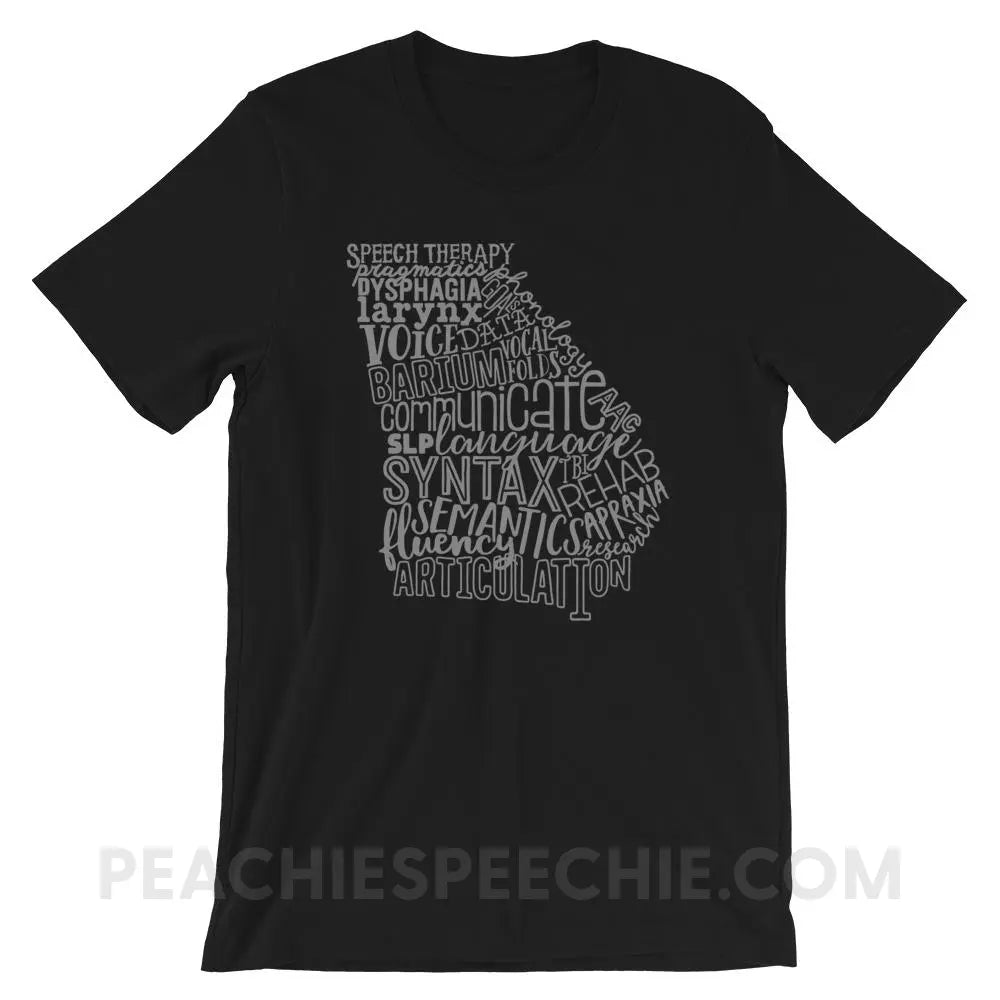 Georgia SLP Premium Soft Tee - Black / XS - T-Shirts & Tops peachiespeechie.com