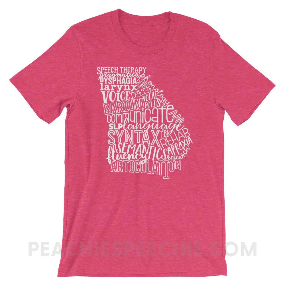 Georgia SLP Premium Soft Tee - Heather Raspberry / S - T-Shirts & Tops peachiespeechie.com