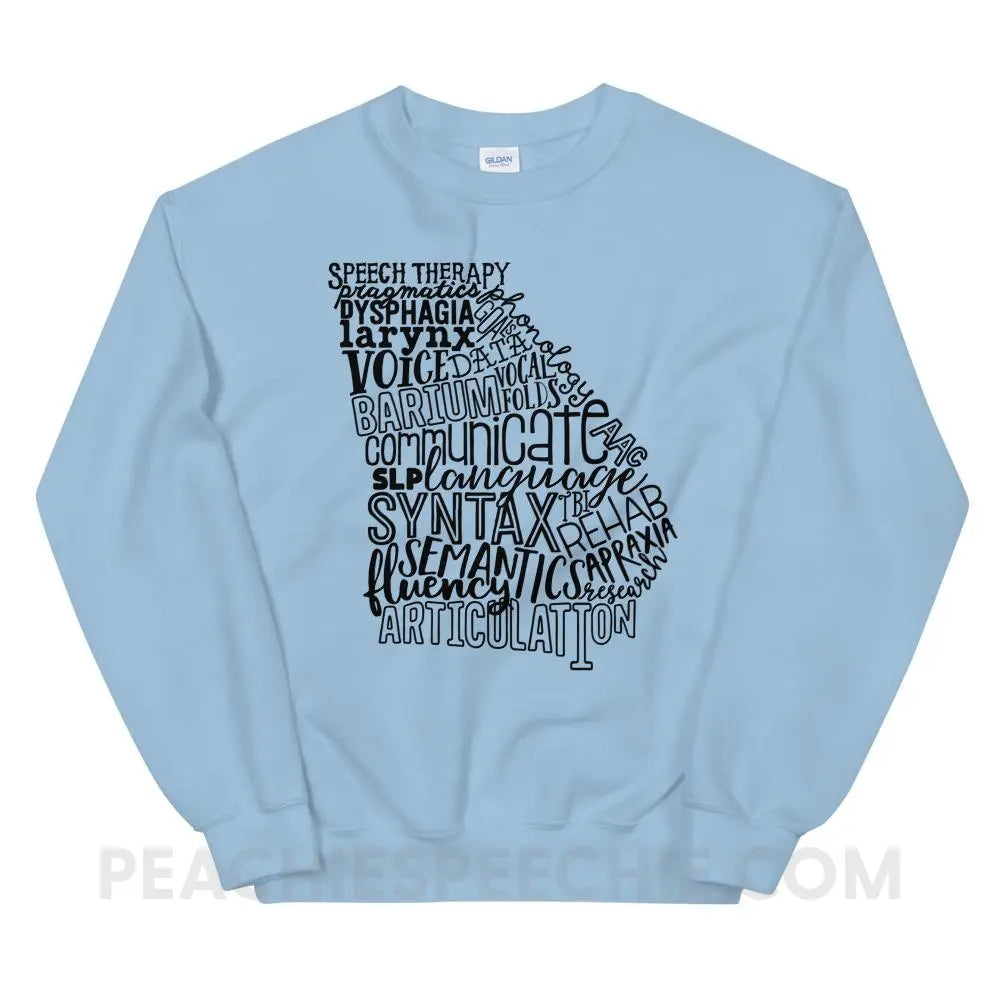 Georgia SLP Classic Sweatshirt - Light Blue / S Hoodies & Sweatshirts peachiespeechie.com