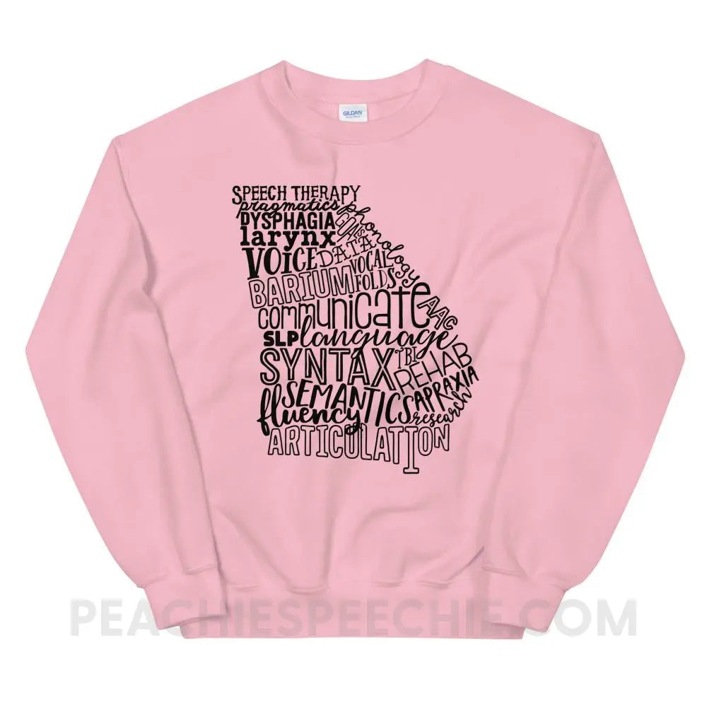 Georgia SLP Classic Sweatshirt - Light Pink / S Hoodies & Sweatshirts peachiespeechie.com