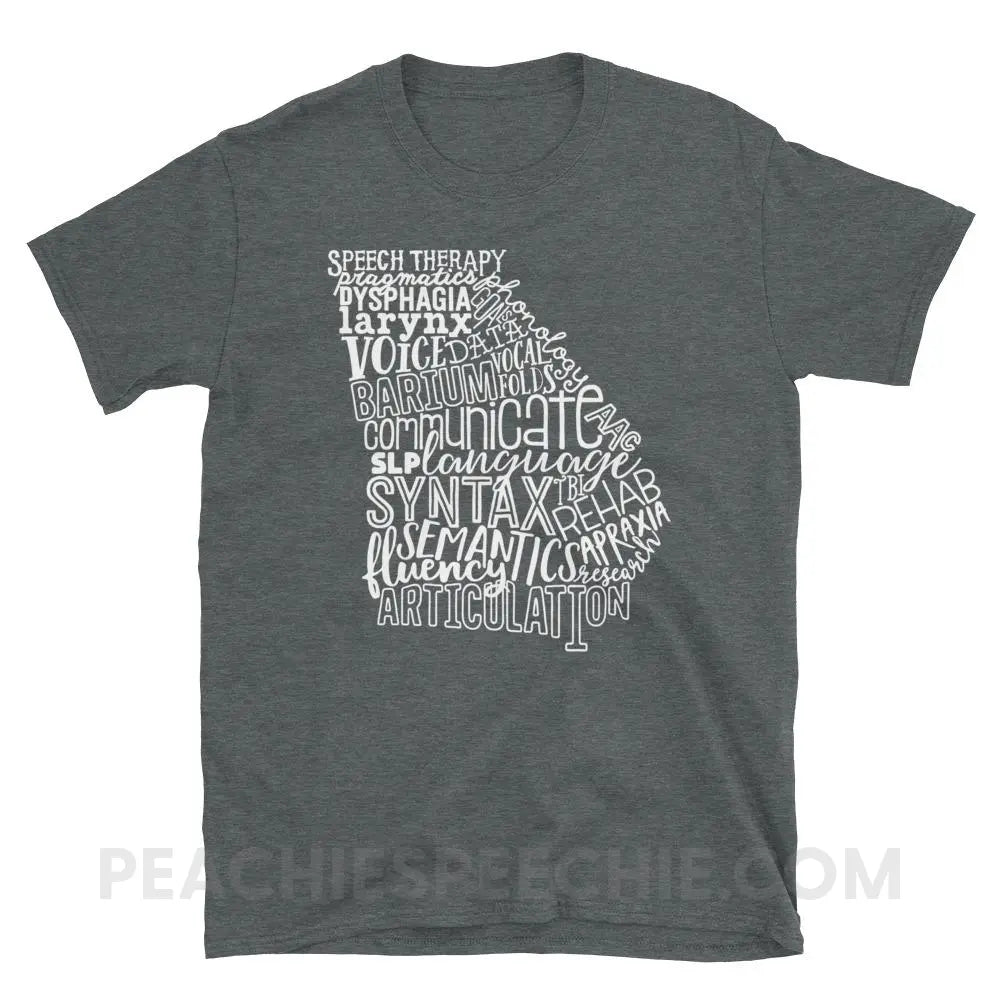 Georgia SLP Classic Tee - Dark Heather / S - T-Shirts & Tops peachiespeechie.com