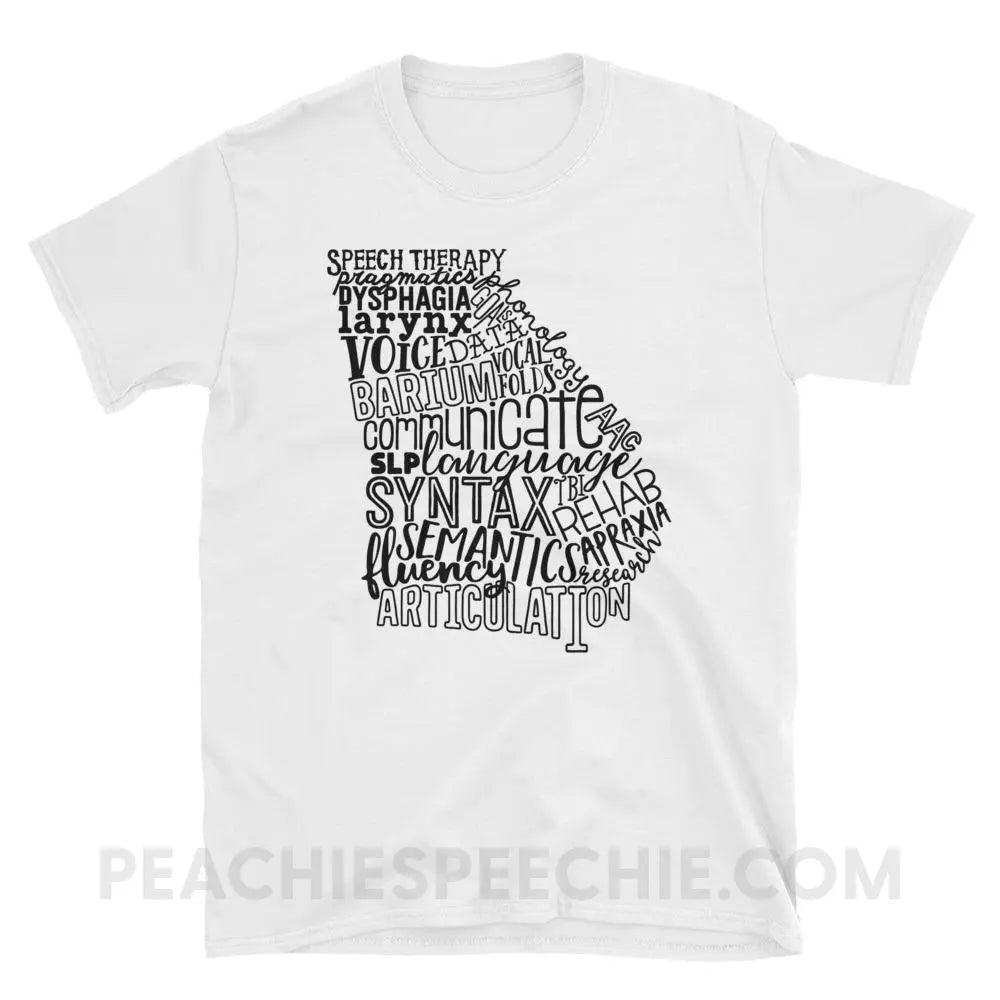 Georgia SLP Classic Tee - White / S - T-Shirts & Tops peachiespeechie.com