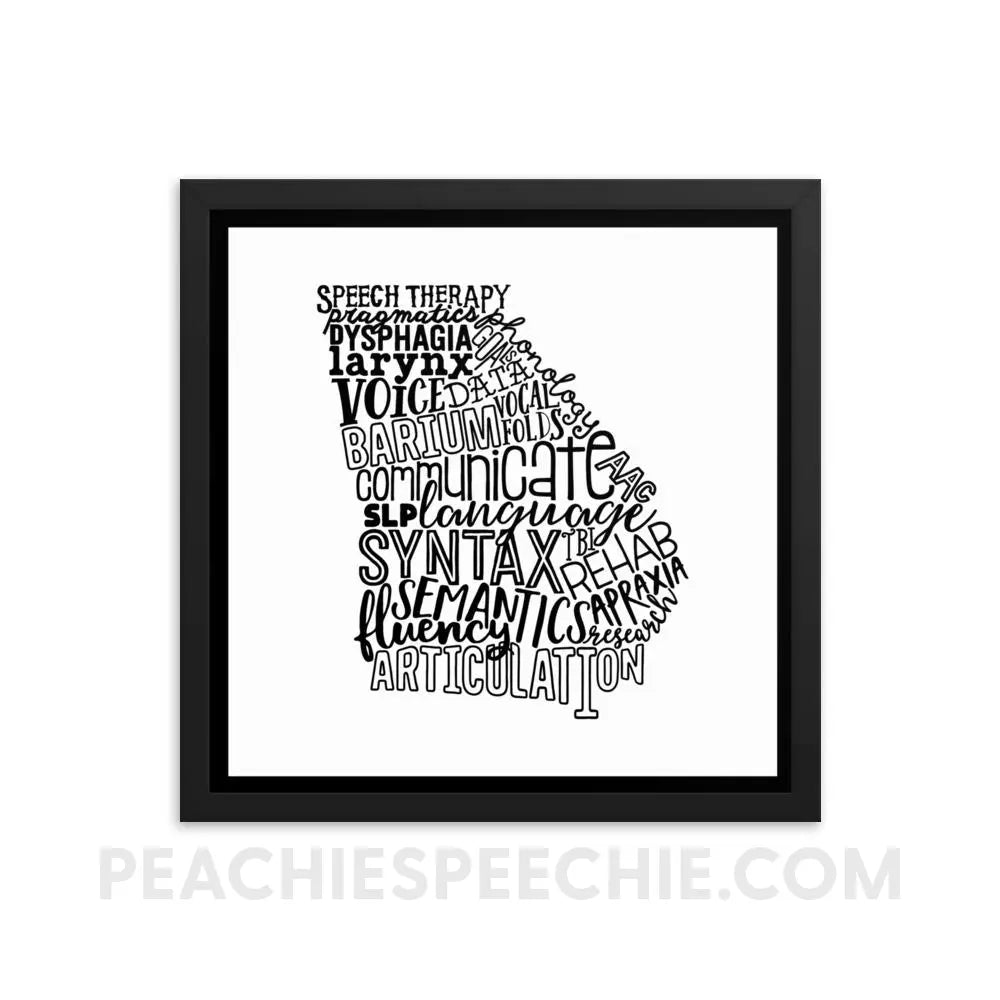 Georgia SLP Framed Poster - 16×16 - Posters peachiespeechie.com