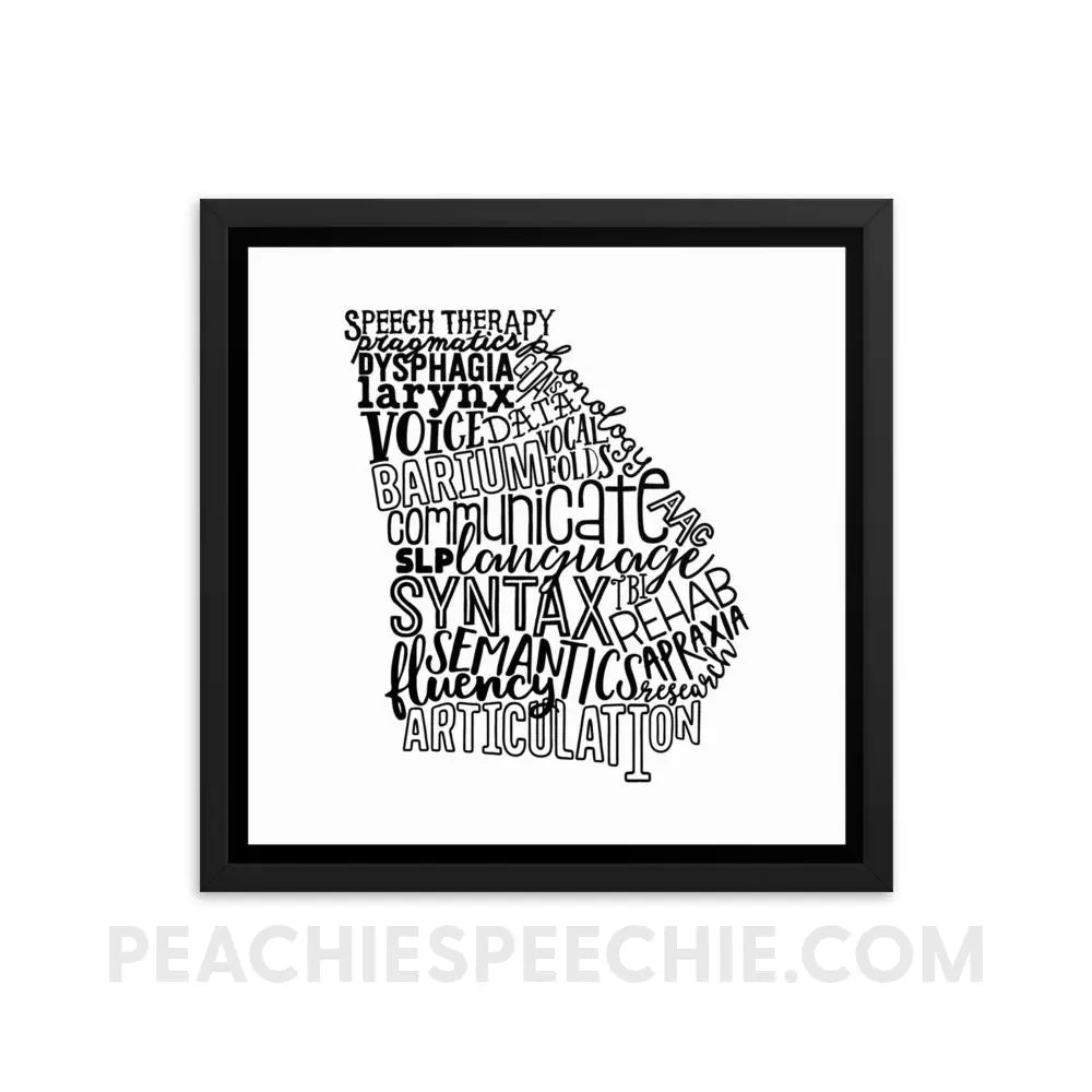 Georgia SLP Framed Poster - 18×18 - Posters peachiespeechie.com