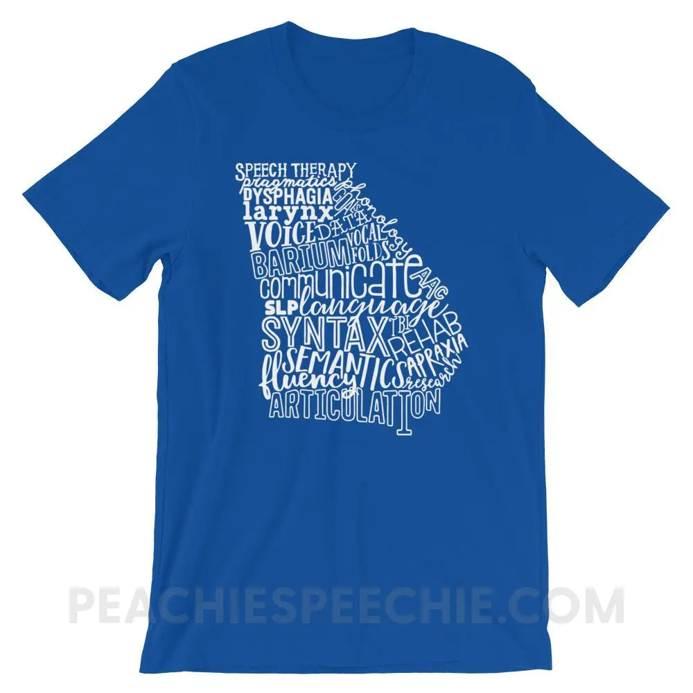 Georgia SLP Premium Soft Tee - True Royal / S - T-Shirts & Tops peachiespeechie.com