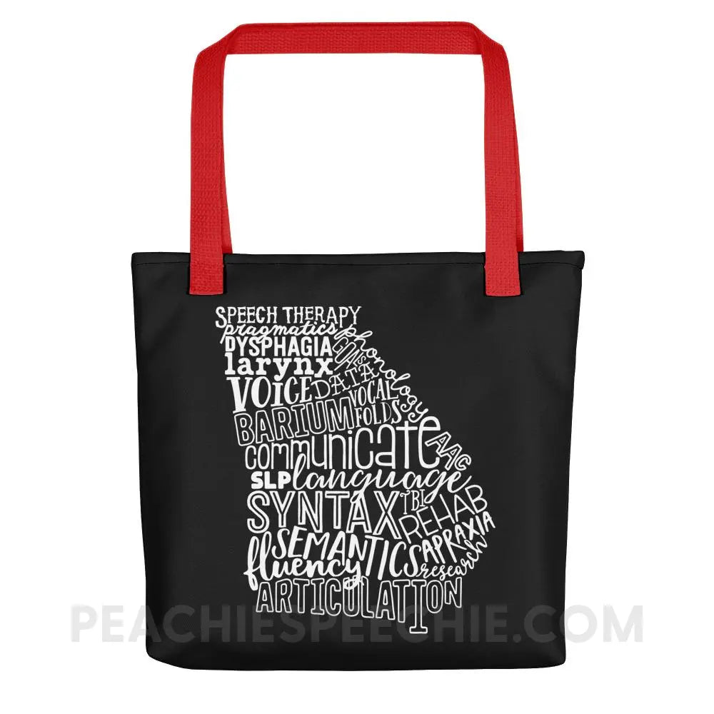 Georgia SLP Tote Bag - Red - Bags peachiespeechie.com