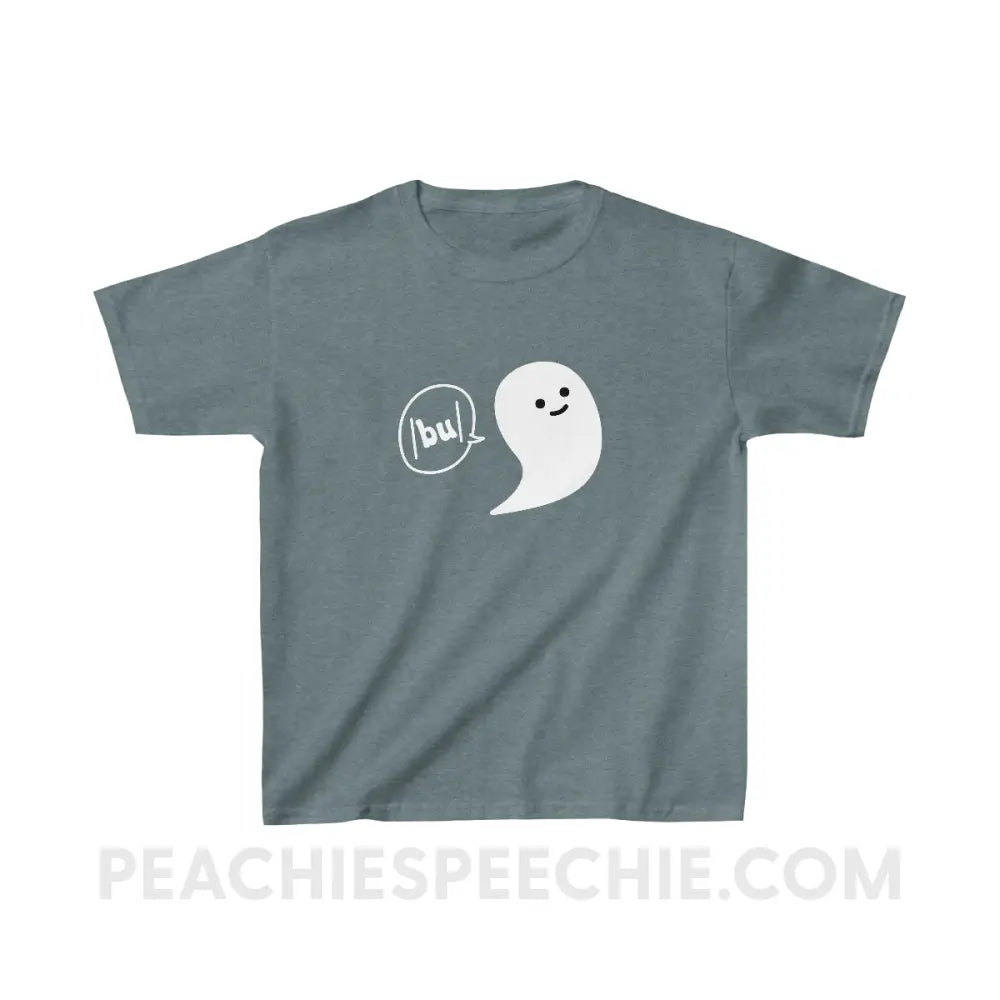 Ghosty Says /bu/ Youth Shirt - Dark Heather / XS - Kids clothes peachiespeechie.com