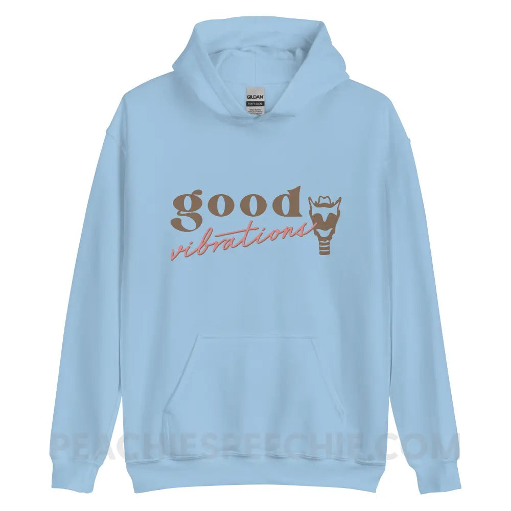 Good Vibrations Larynx Classic Hoodie - Light Blue / S - peachiespeechie.com