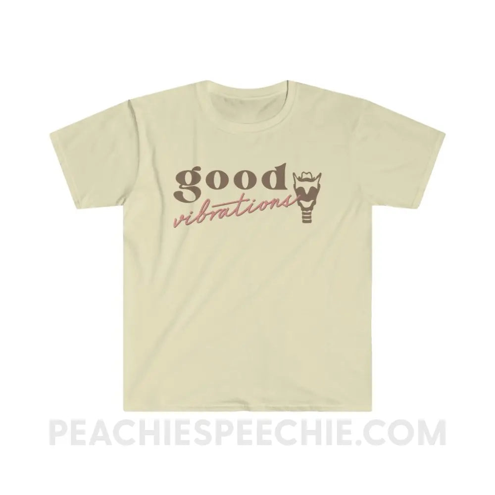 Good Vibrations Larynx Classic Tee - Natural / S - T-Shirt peachiespeechie.com