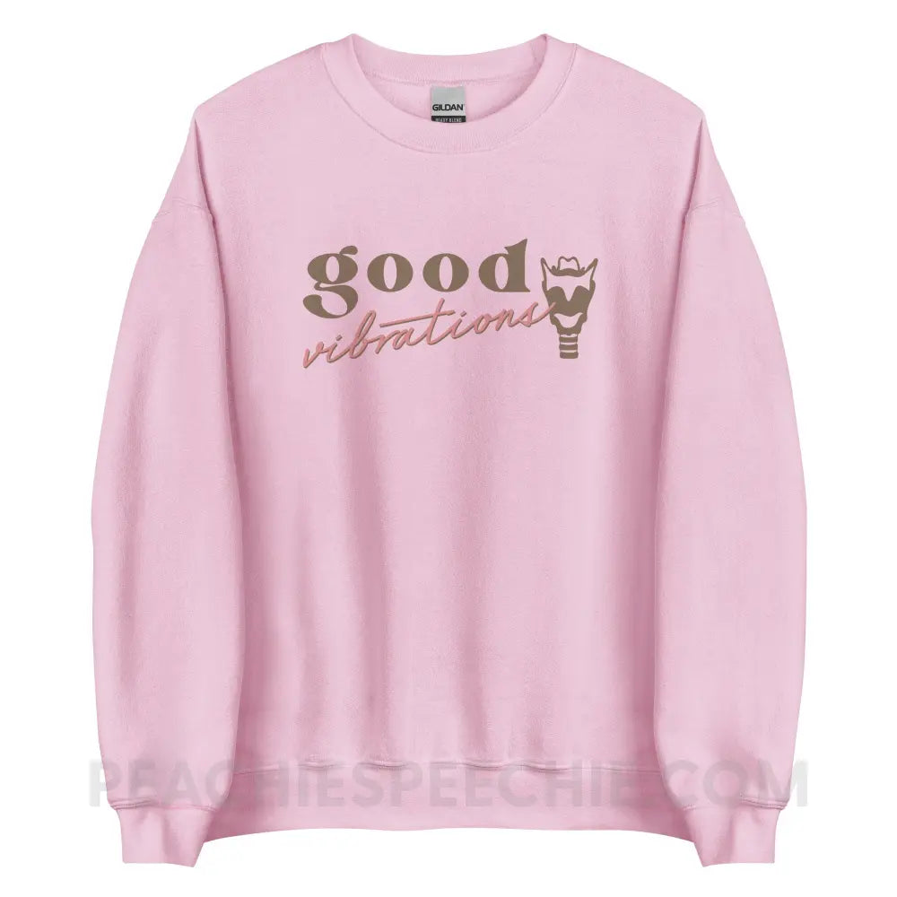 Good Vibrations Larynx Classic Sweatshirt - Light Pink / S peachiespeechie.com