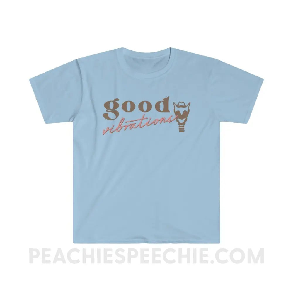 Good Vibrations Larynx Classic Tee - Light Blue / S - T-Shirt peachiespeechie.com