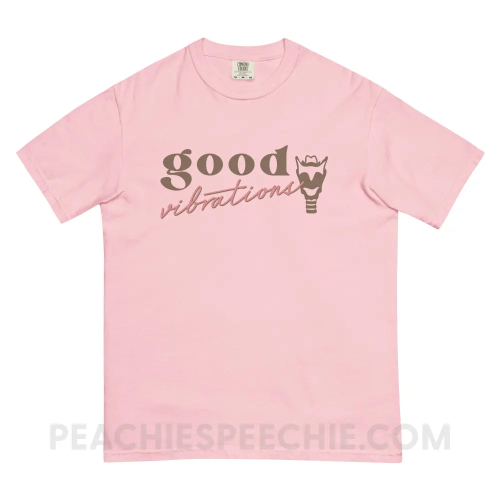 Good Vibrations Larynx Comfort Colors Tee - Blossom / S - T-Shirt peachiespeechie.com