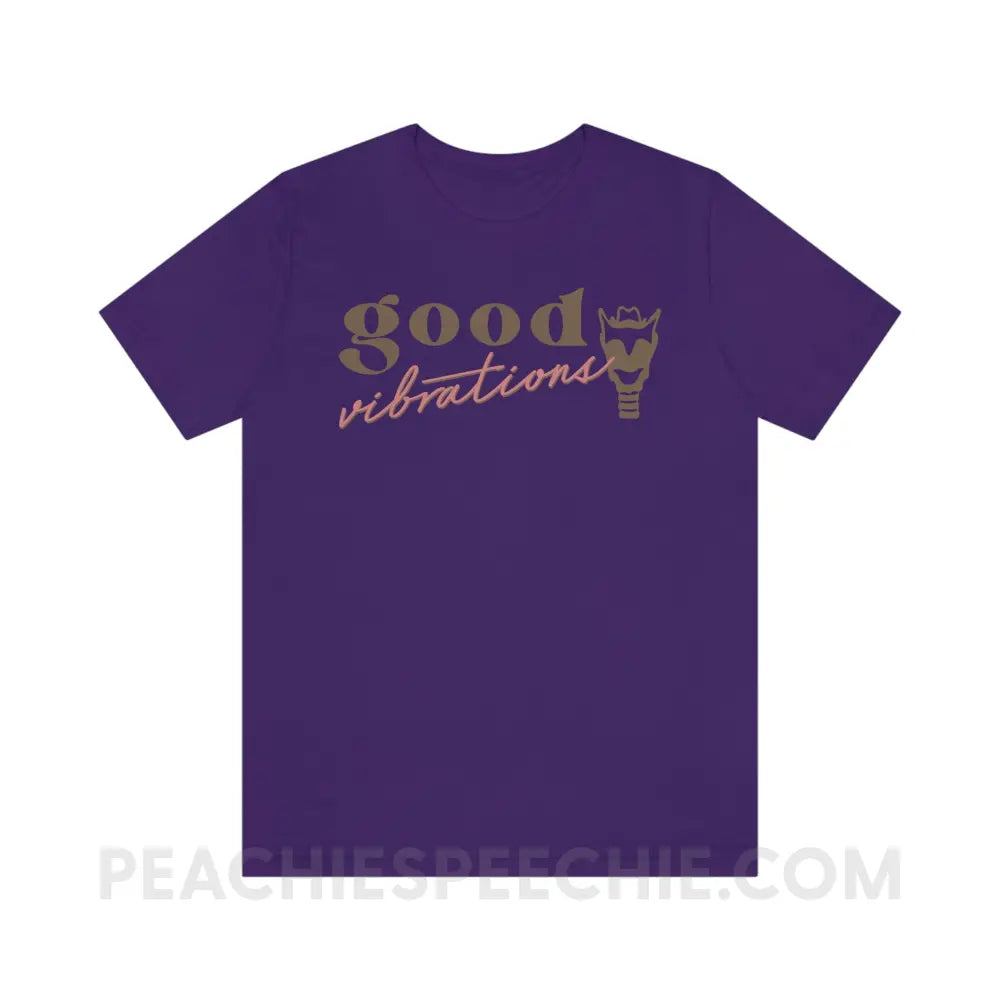 Good Vibrations Premium Soft Tee - Team Purple / S - T-Shirt peachiespeechie.com