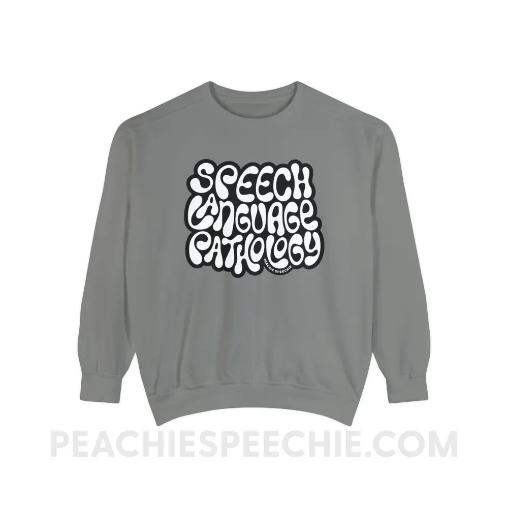 Gooey Speech Language Pathology Comfort Colors Crewneck - Grey / S - Sweatshirt peachiespeechie.com