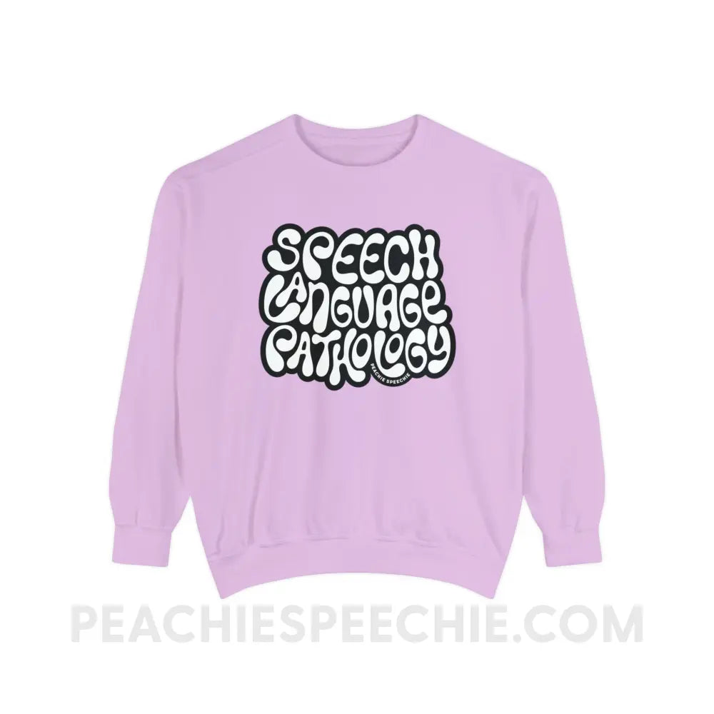 Gooey Speech Language Pathology Comfort Colors Crewneck - Orchid / S - Sweatshirt peachiespeechie.com