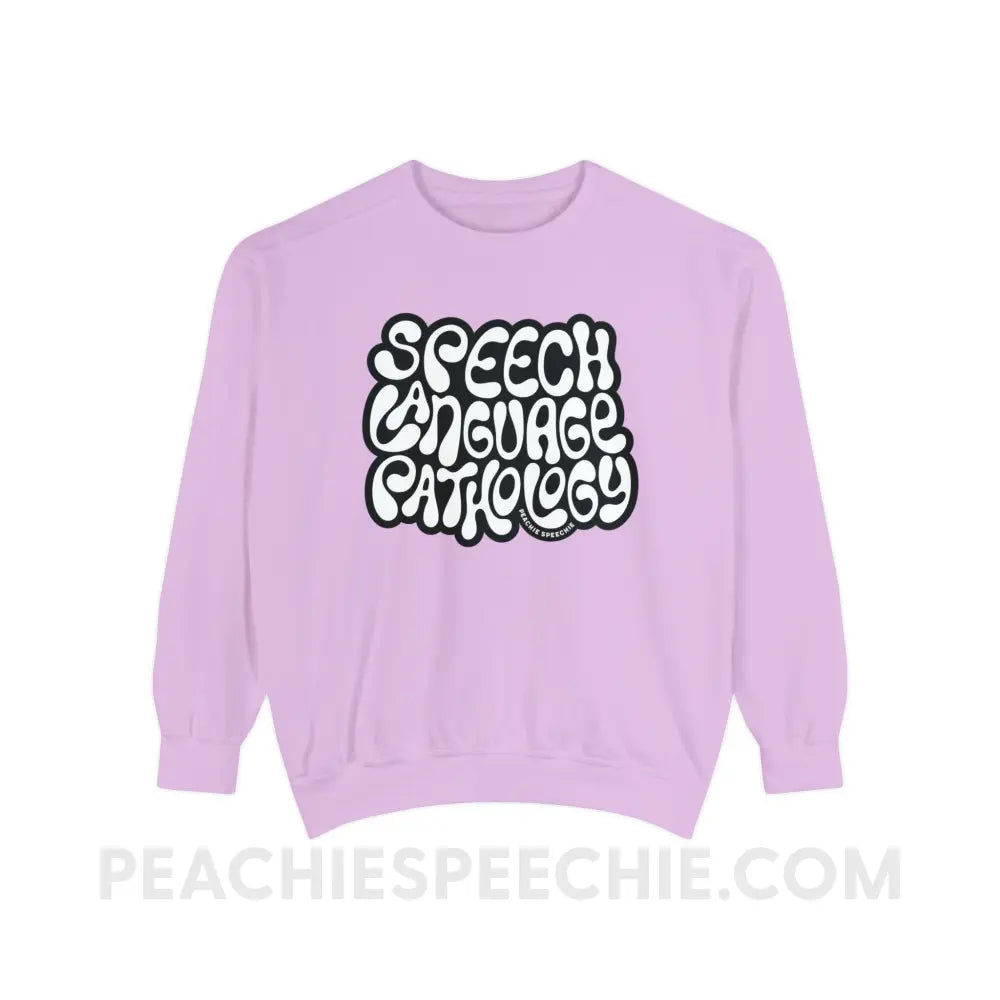 Gooey Speech Language Pathology Comfort Colors Crewneck - Orchid / S - Sweatshirt peachiespeechie.com