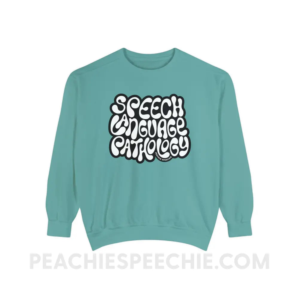 Gooey Speech Language Pathology Comfort Colors Crewneck - Seafoam / S - Sweatshirt peachiespeechie.com