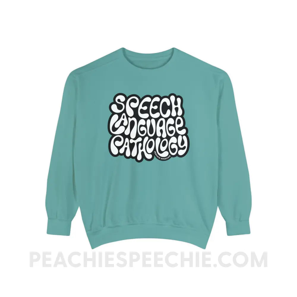 Gooey Speech Language Pathology Comfort Colors Crewneck - Seafoam / S - Sweatshirt peachiespeechie.com