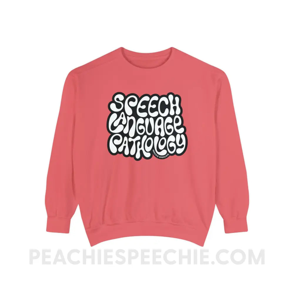 Gooey Speech Language Pathology Comfort Colors Crewneck - Watermelon / S - Sweatshirt peachiespeechie.com