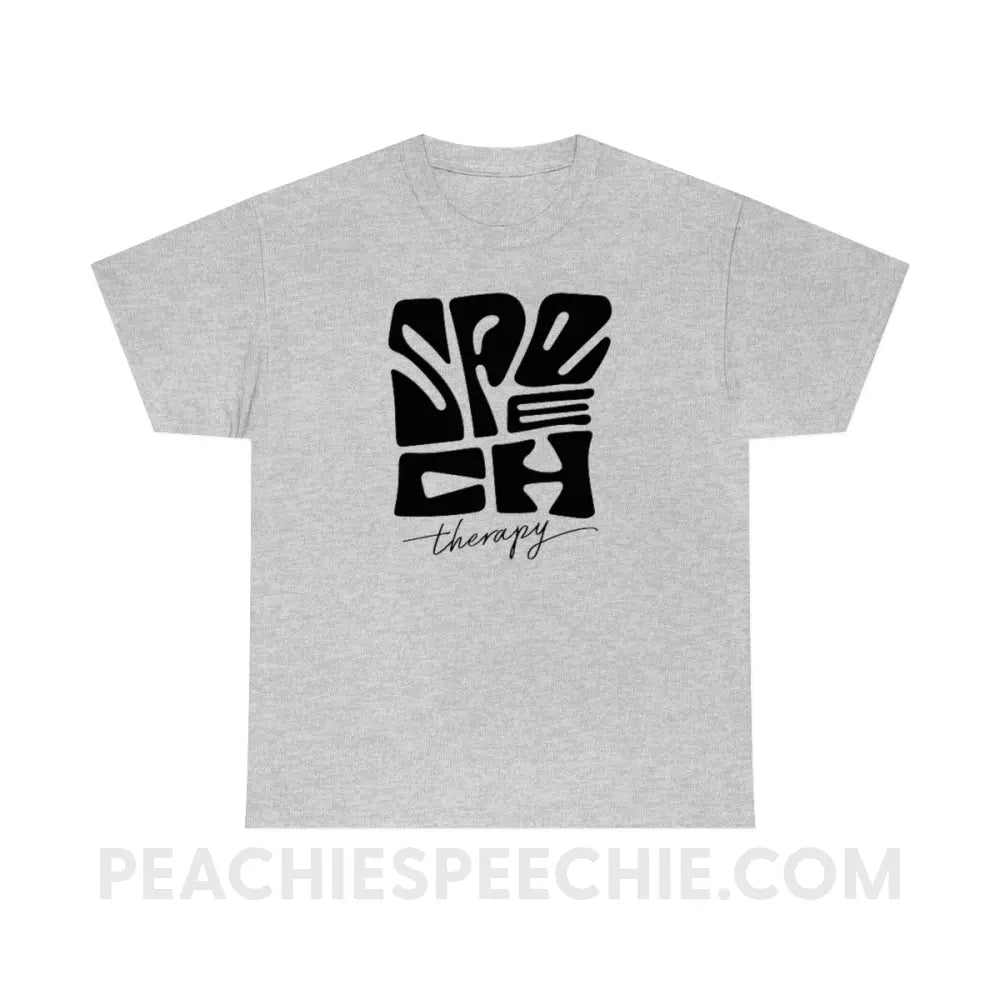 Graffiti Speech Therapy Basic Tee - Sport Grey / S - T-Shirt peachiespeechie.com