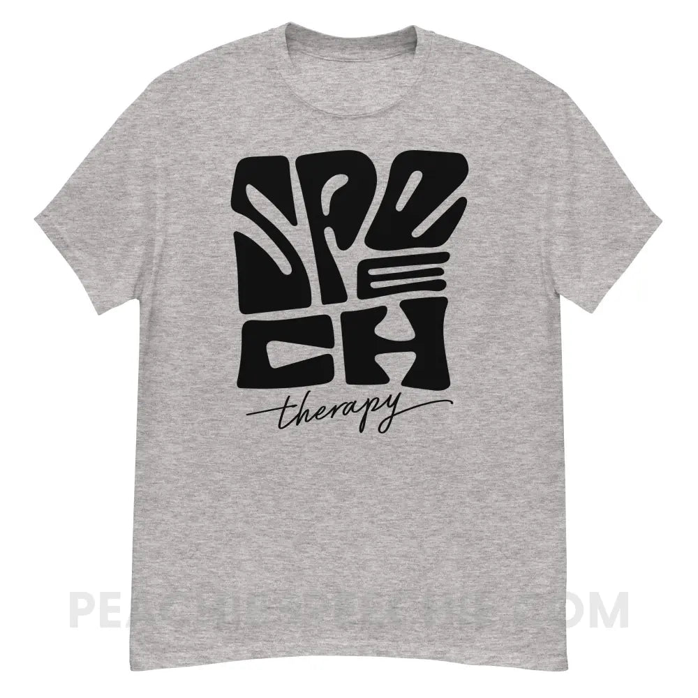 Graffiti Speech Therapy Basic Tee - Sport Grey / S - T-Shirt peachiespeechie.com