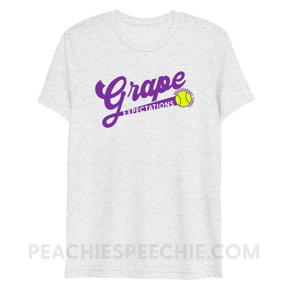 Grape Expectations Brookshade Tennis Tri-Blend Tee - White Fleck Triblend / XS - custom product peachiespeechie.com